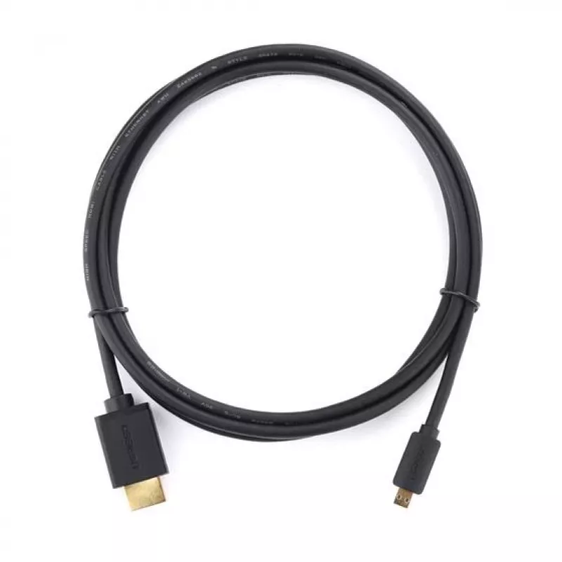 Ugreen 30104 HDMI kabelis 3 m HDMI D tips (Mikro) HDMI A tips (Standarta) Melns