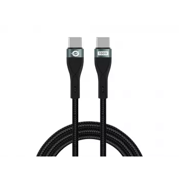 Conceptronic ETTA01B12 USB C-C PD 3.0 100W Ātrās uzlādes kabelis 1.2M, 20V 5A, 480Mbps, E-Mark