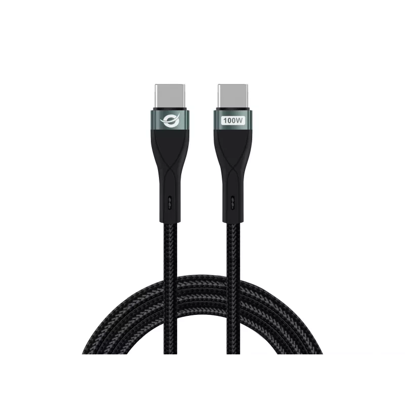 Conceptronic ETTA01B12 USB C-C PD 3.0 100W Ātrās uzlādes kabelis 1.2M, 20V 5A, 480Mbps, E-Mark