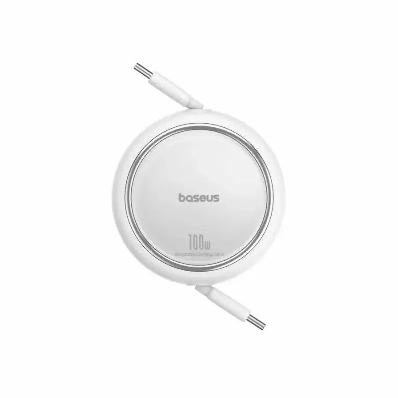 USB kabelis Baseus Free2Pull 1 m USB C balts