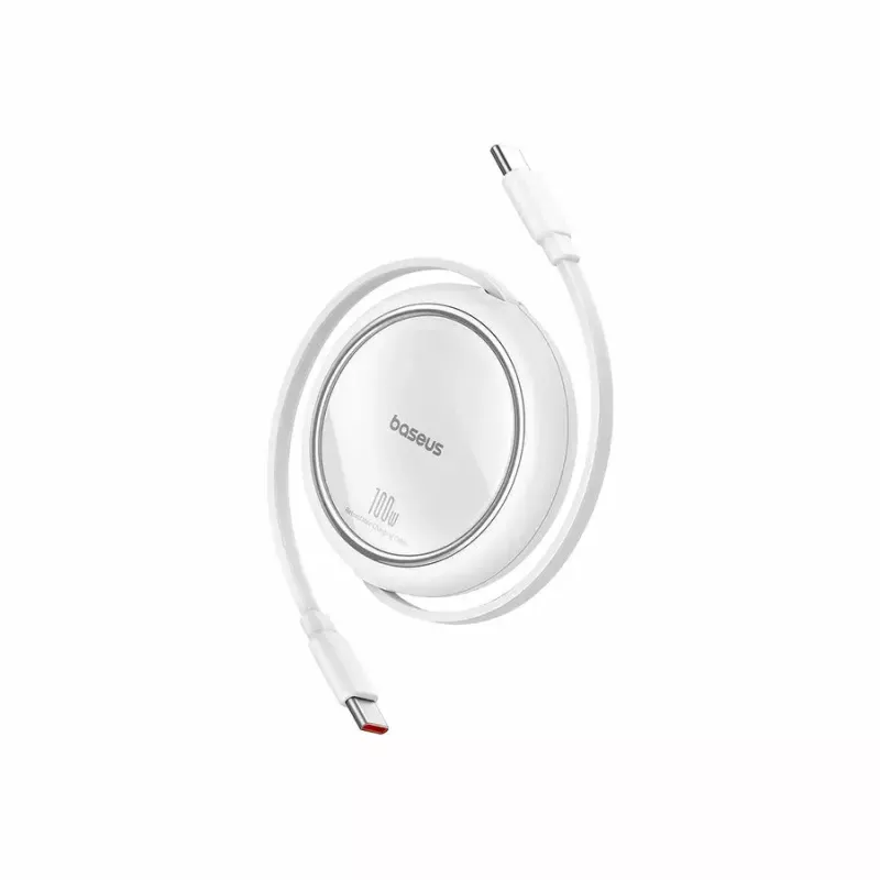 USB kabelis Baseus Free2Pull 1 m USB C balts