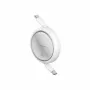 USB kabelis Baseus Free2Pull 1 m USB C balts