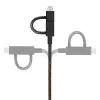 USB kabelis Native Union BELT-ULC-CS-BLK-NP 2m USB A USB C/Micro USB A/Lightning melns