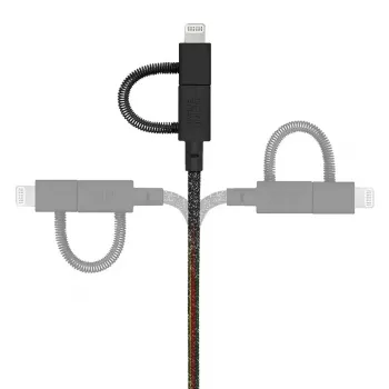 USB kabelis Native Union BELT-ULC-CS-BLK-NP 2m USB A USB C/Micro USB A/Lightning melns