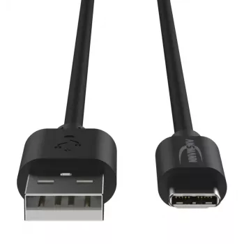 USB kabelis Ansmann 1700-0130 1m USB A USB C Melns