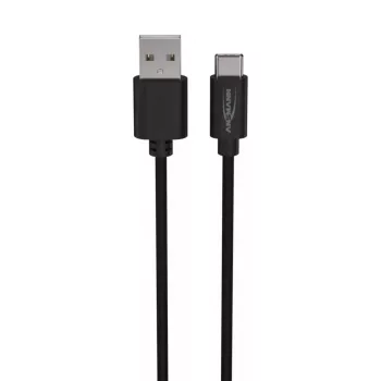 USB kabelis Ansmann 1700-0130 1m USB A USB C Melns