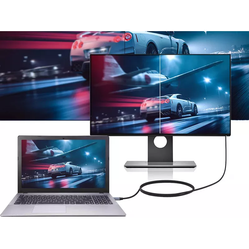 Conceptronic USB-C uz HDMI kabelis, vīrišķais-vīrišķais, 4K 60 Hz, 2 m, USB Type-C, HDMI, vīrišķais, vīrišķais, taisns