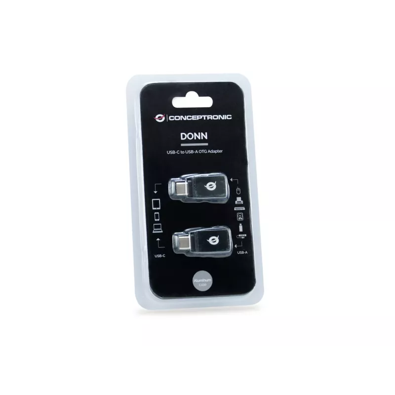 USB-C uz USB-A OTG adapteris, 2 gab. komplekts Conceptronic DONN03G