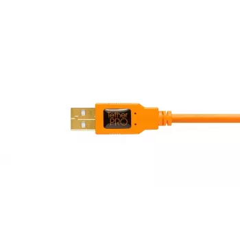 USB kabelis Tether Tools CU5430ORG 4,6 m USB A uz Micro-USB B, oranžs
