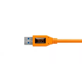 USB kabelis Tether Tools CU5454 4.6m USB 3.2 Gen 1 Micro-USB B oranžs