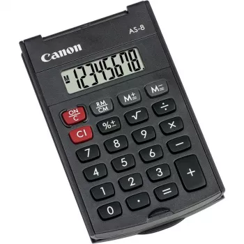 Canon AS-8 kalkulators kabatas Displejs Pelēks