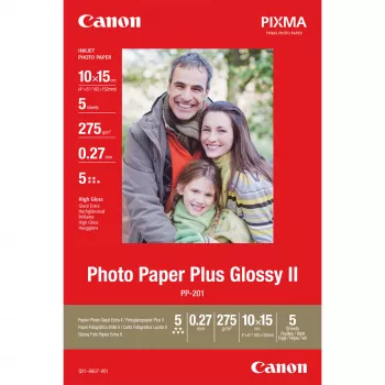 Canon PP-201 Glossy II foto papīrs Plus 10x15cm - 5 loksnes