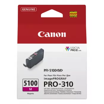 Canon PFI-5100 M tintes kasetne 1 gab. Oriģināla fuksīna