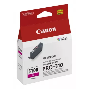 Canon PFI-5100 M tintes kasetne 1 gab. Oriģināla fuksīna