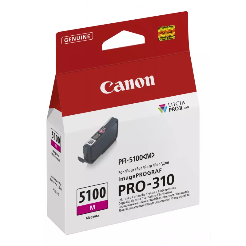 Canon PFI-5100 M tintes kasetne 1 gab. Oriģināla fuksīna