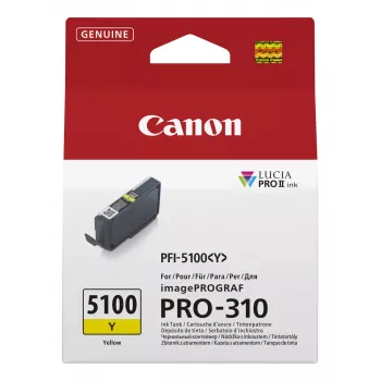 Canon PFI-5100 Y tintes kasetne 1 gab. Oriģināla dzeltena