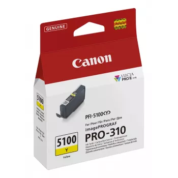 Canon PFI-5100 Y tintes kasetne 1 gab. Oriģināla dzeltena