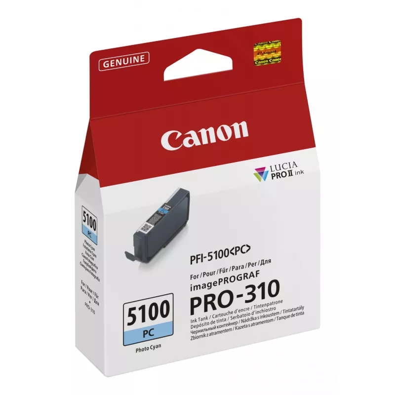 Canon PFI-5100 PC tintes kasetne 1 gab. Oriģināla Photo ciāna
