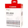 Canon PFI-300 tintes kasetne 10 gab. Oriģināla Melna, Zila, Ciāna, Pelēka, Fuksīna, Foto melna, Foto fuksīna, Sarkana, Dzeltena