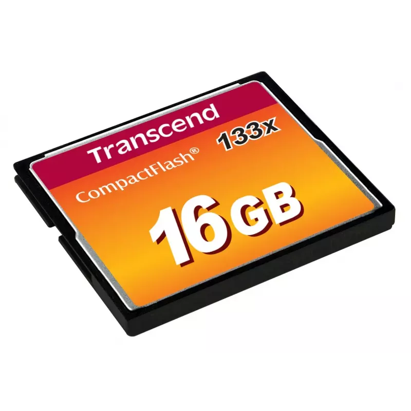 CompactFlash karte Transcend TS16GCF133 16GB, nolasīšanas ātrums 50 MB/s, rakstīšanas ātrums 20 MB/s