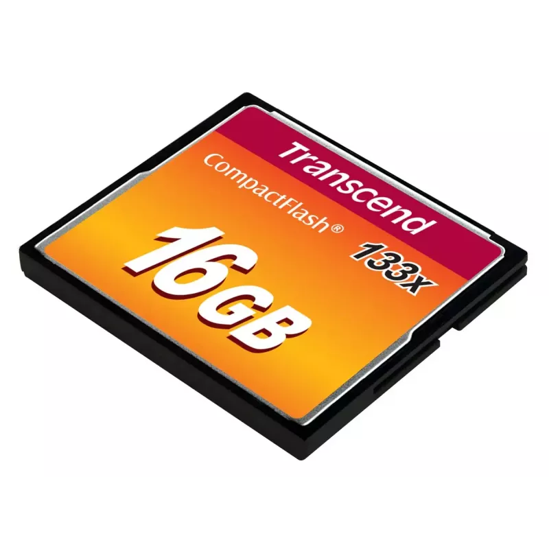CompactFlash karte Transcend TS16GCF133 16GB, nolasīšanas ātrums 50 MB/s, rakstīšanas ātrums 20 MB/s