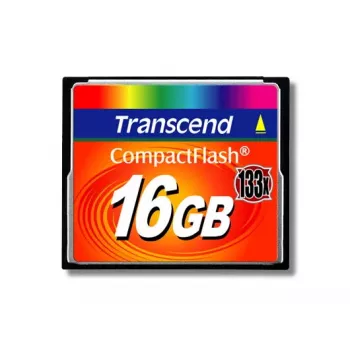 CompactFlash karte Transcend TS16GCF133 16GB, nolasīšanas ātrums 50 MB/s, rakstīšanas ātrums 20 MB/s
