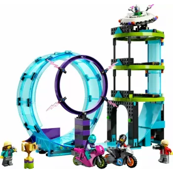 LEGO komplekts LEGO City Stuntz 60361 Ultimate Stunt Riders Challenge — triku motociklu rotaļu komplekts