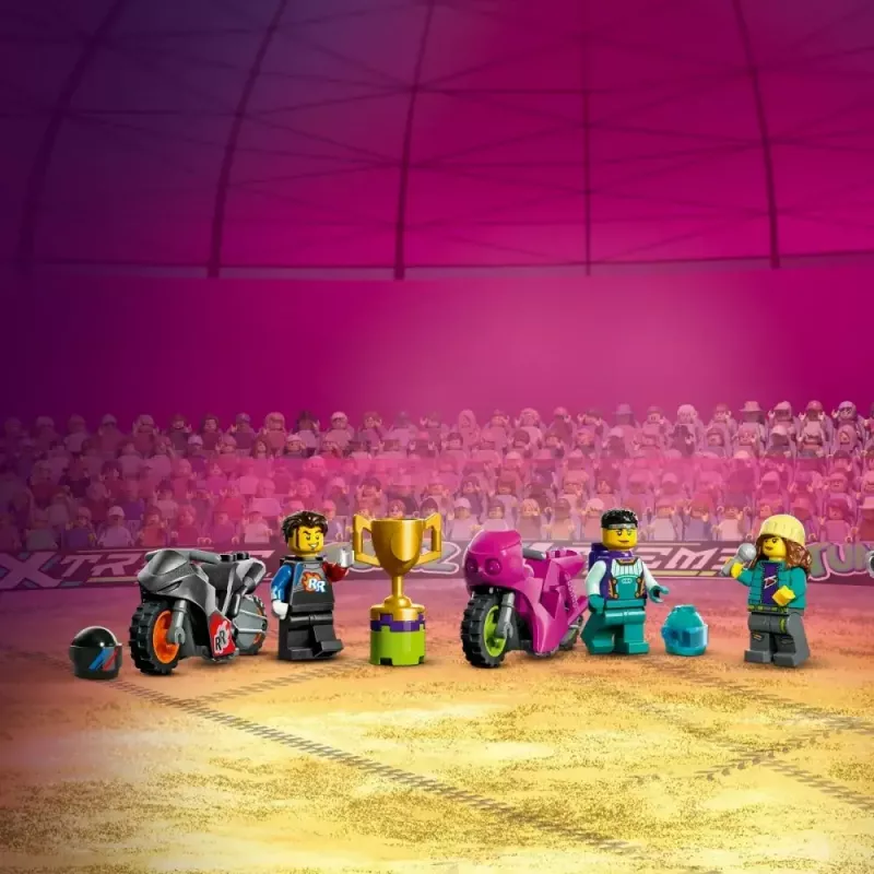 LEGO komplekts LEGO City Stuntz 60361 Ultimate Stunt Riders Challenge — triku motociklu rotaļu komplekts