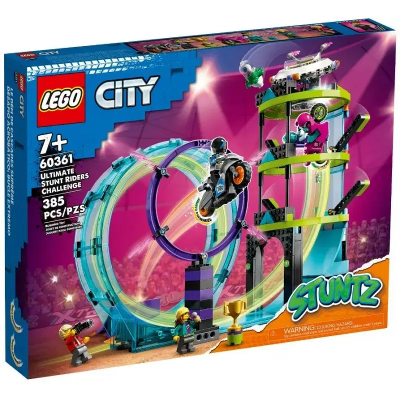 LEGO komplekts LEGO City Stuntz 60361 Ultimate Stunt Riders Challenge — triku motociklu rotaļu komplekts