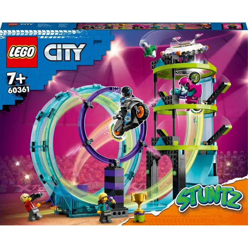 LEGO komplekts LEGO City Stuntz 60361 Ultimate Stunt Riders Challenge — triku motociklu rotaļu komplekts