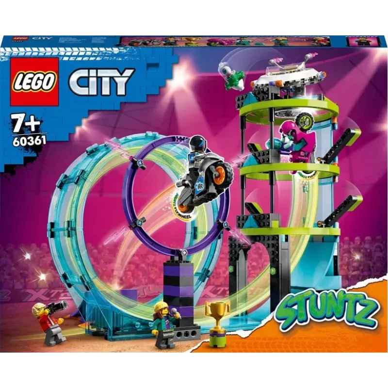 LEGO komplekts LEGO City Stuntz 60361 Ultimate Stunt Riders Challenge — triku motociklu rotaļu komplekts