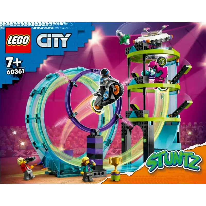 LEGO komplekts LEGO City Stuntz 60361 Ultimate Stunt Riders Challenge — triku motociklu rotaļu komplekts