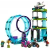 LEGO komplekts LEGO City Stuntz 60361 Ultimate Stunt Riders Challenge — triku motociklu rotaļu komplekts