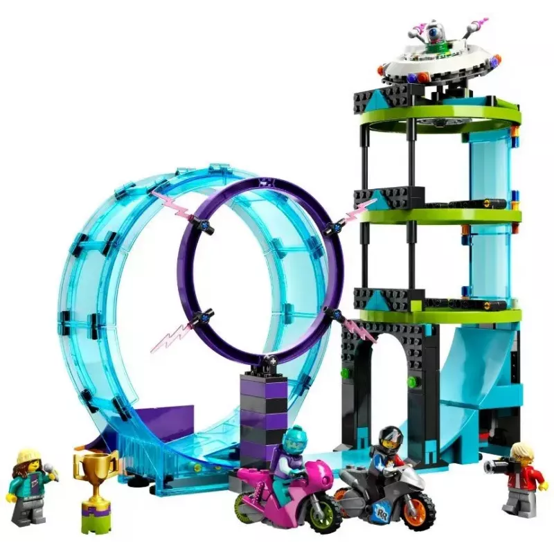 LEGO komplekts LEGO City Stuntz 60361 Ultimate Stunt Riders Challenge — triku motociklu rotaļu komplekts