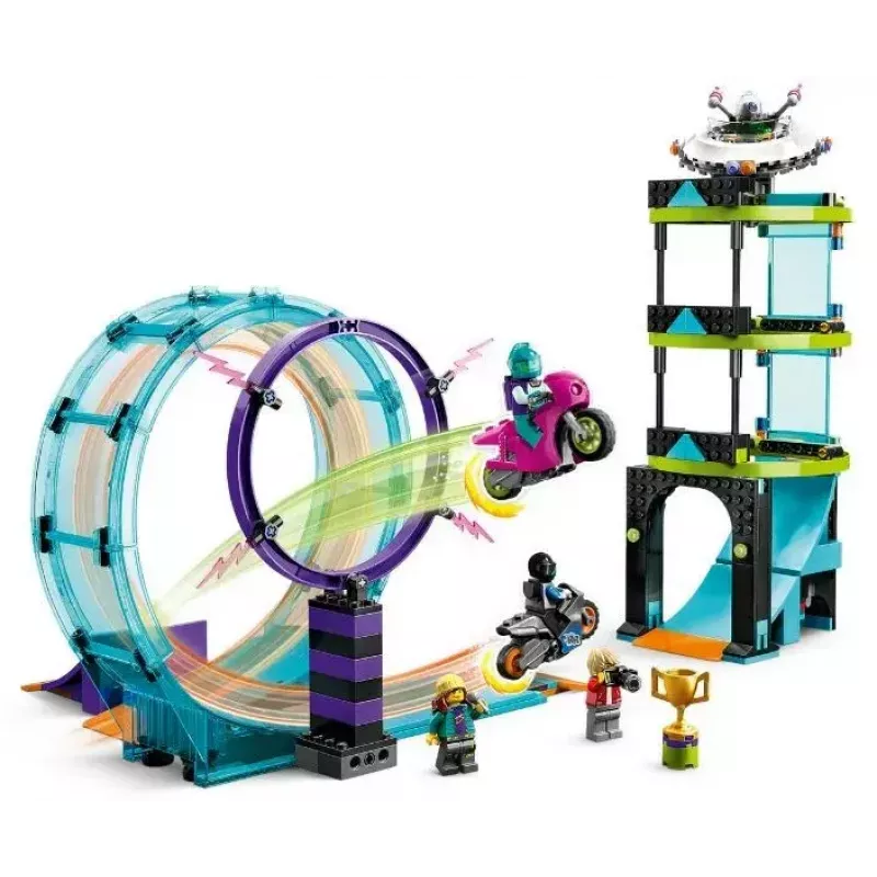 LEGO komplekts LEGO City Stuntz 60361 Ultimate Stunt Riders Challenge — triku motociklu rotaļu komplekts