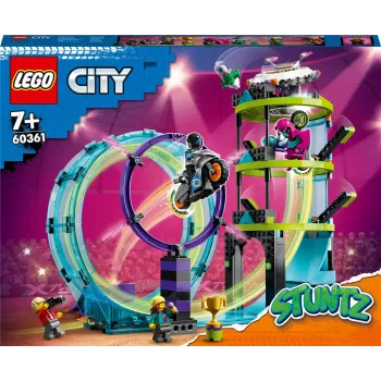 LEGO komplekts LEGO City Stuntz 60361 Ultimate Stunt Riders Challenge — triku motociklu rotaļu komplekts