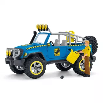 schleich Dinosaurs bezceļu transportlīdzeklis ar dinozauru priekšposteni, Dinozauri un vulkāns, Pētniecības stacija, 4 gadi, Daudzkrāsains, Plastmasa