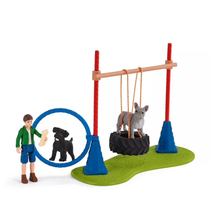 schleich Saimniecības dzīve Kucēnu veiklības treniņš, Lauku pasaule, 3 gadi, Daudzkrāsains