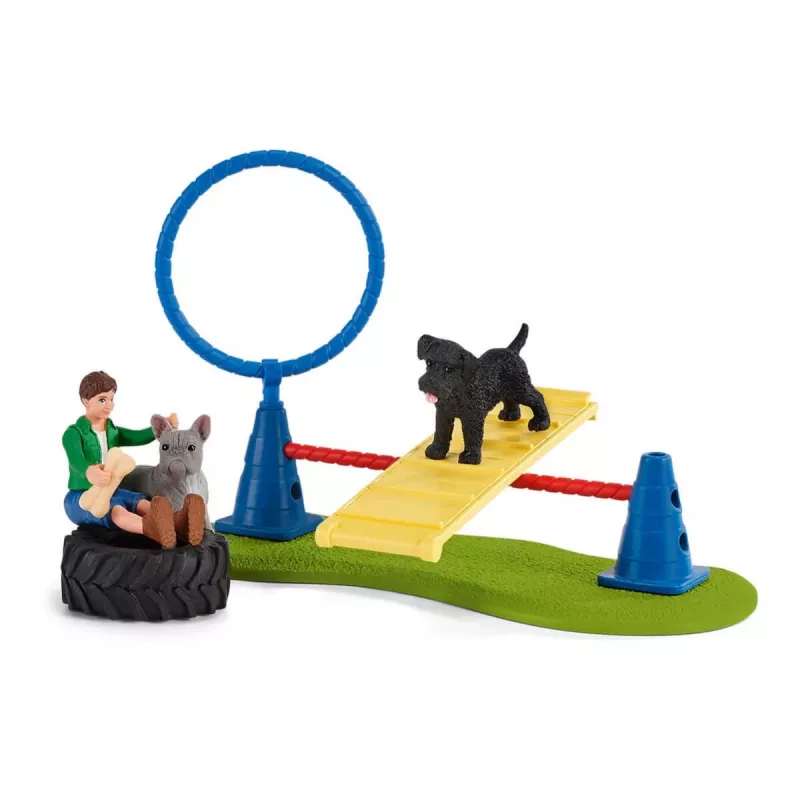 schleich Saimniecības dzīve Kucēnu veiklības treniņš, Lauku pasaule, 3 gadi, Daudzkrāsains