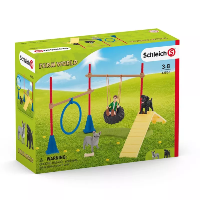 schleich Saimniecības dzīve Kucēnu veiklības treniņš, Lauku pasaule, 3 gadi, Daudzkrāsains