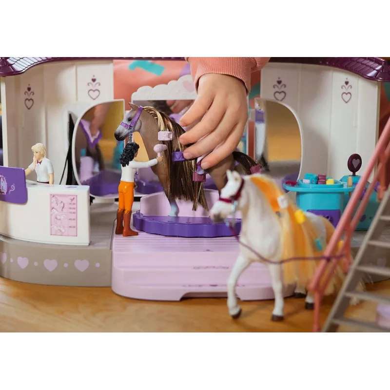 schleich HORSE CLUB Sofia’s Beauties zirgu skaistumkopšanas salons, Salons un spa, Ķemmējami mati, Zirgi, 3 gadi, Daudzkrāsains, Plastmasa