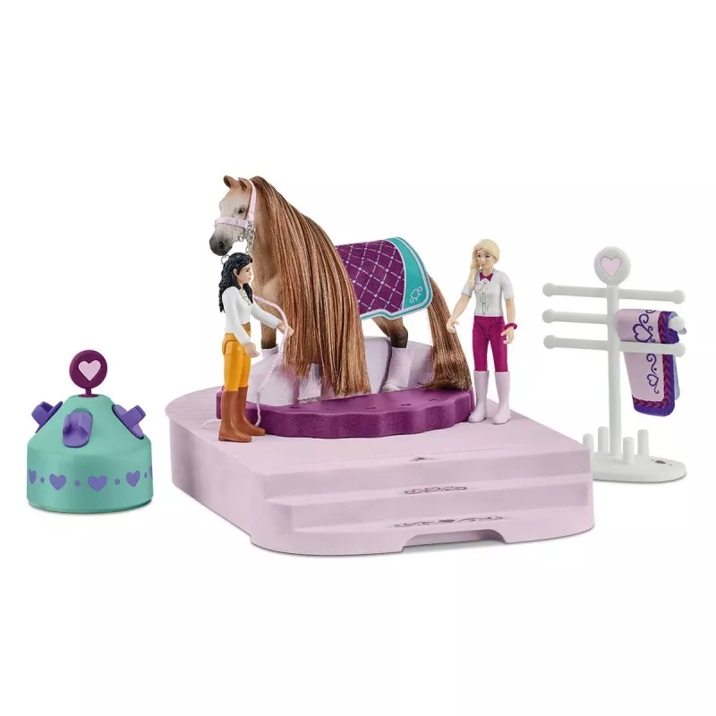 schleich HORSE CLUB Sofia’s Beauties zirgu skaistumkopšanas salons, Salons un spa, Ķemmējami mati, Zirgi, 3 gadi, Daudzkrāsains, Plastmasa