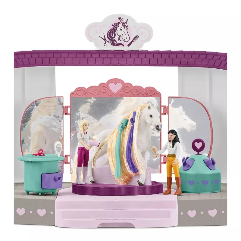 schleich HORSE CLUB Sofia’s Beauties zirgu skaistumkopšanas salons, Salons un spa, Ķemmējami mati, Zirgi, 3 gadi, Daudzkrāsains, Plastmasa