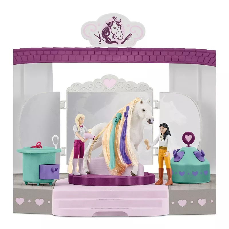schleich HORSE CLUB Sofia’s Beauties zirgu skaistumkopšanas salons, Salons un spa, Ķemmējami mati, Zirgi, 3 gadi, Daudzkrāsains, Plastmasa