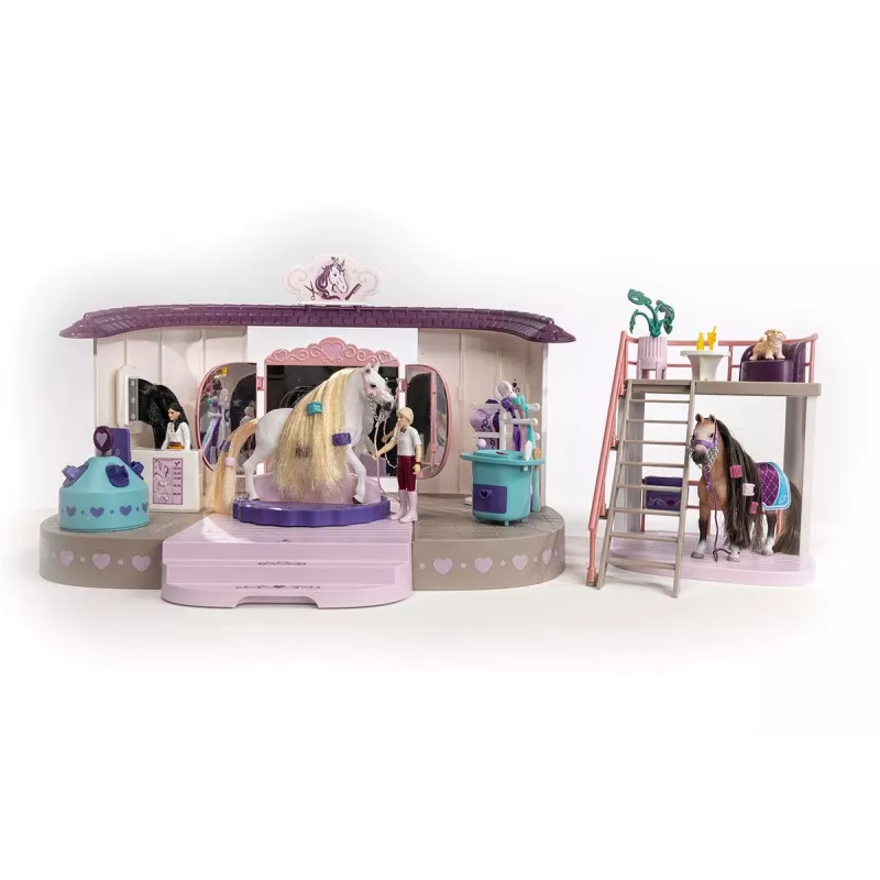 schleich HORSE CLUB Sofia’s Beauties zirgu skaistumkopšanas salons, Salons un spa, Ķemmējami mati, Zirgi, 3 gadi, Daudzkrāsains, Plastmasa