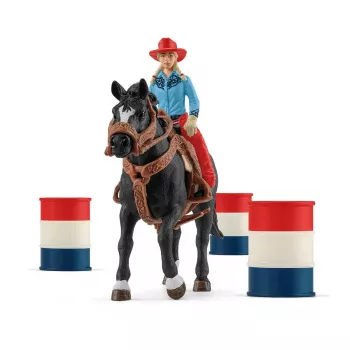 schleich Cowgirl Barrel Racing Fun, 3 gadi, Daudzkrāsains