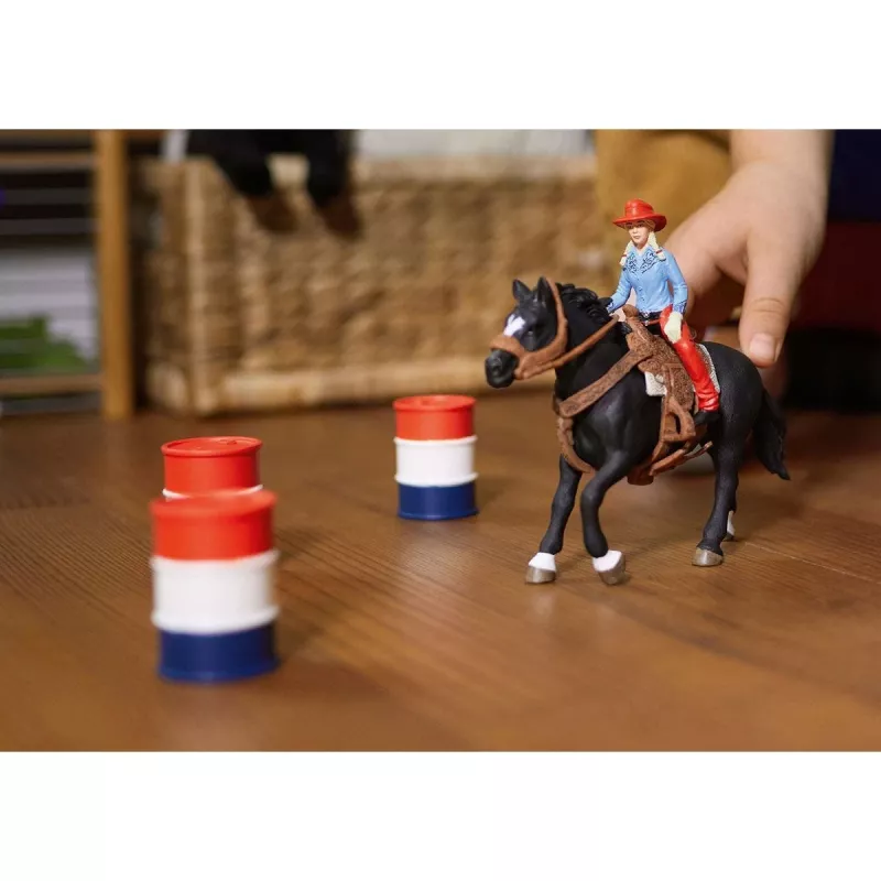 schleich Cowgirl Barrel Racing Fun, 3 gadi, Daudzkrāsains