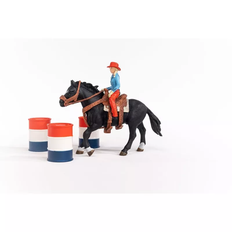 schleich Cowgirl Barrel Racing Fun, 3 gadi, Daudzkrāsains
