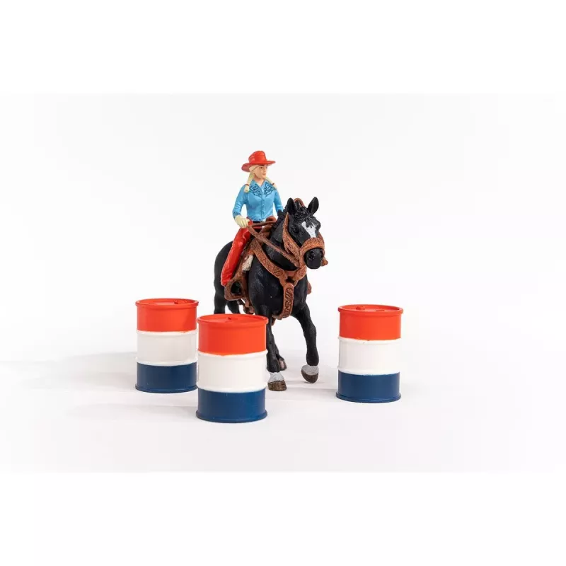 schleich Cowgirl Barrel Racing Fun, 3 gadi, Daudzkrāsains