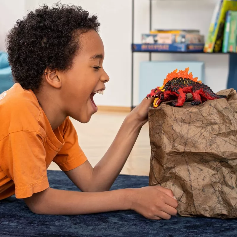 schleich ELDRADOR CREATURES Magmas ķirzaka, 7 gadi, Lavas pasaule, Monstri un pūķi, Melna, Sarkana, Plastmasa